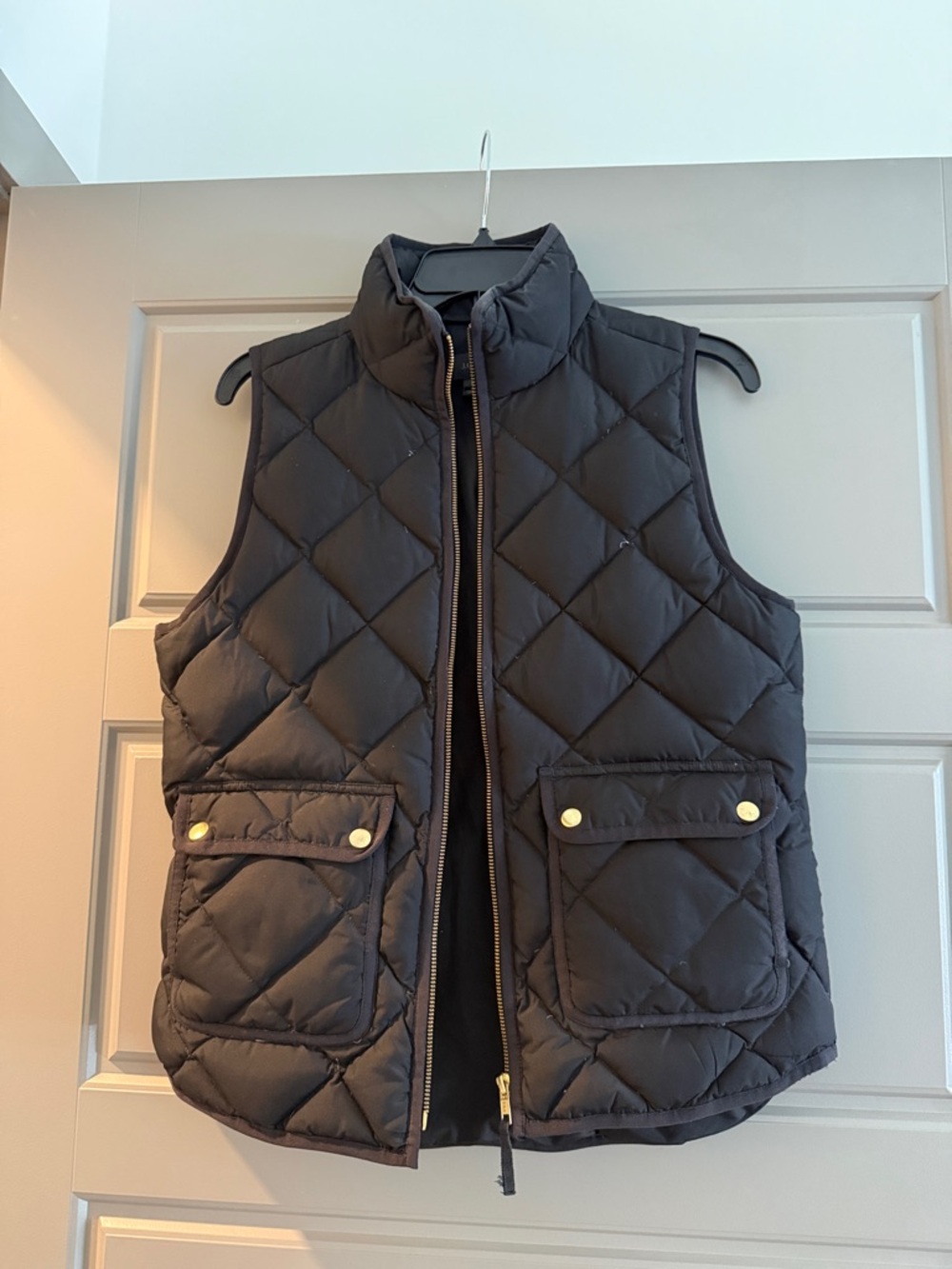 J. Crew Black Quilted Puffer Vest- size S
